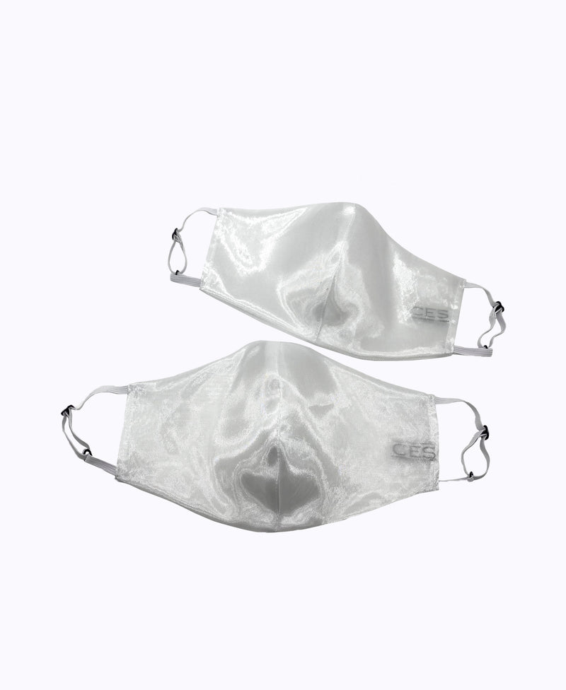 Adjustable White Organza Super Lightweight Mask