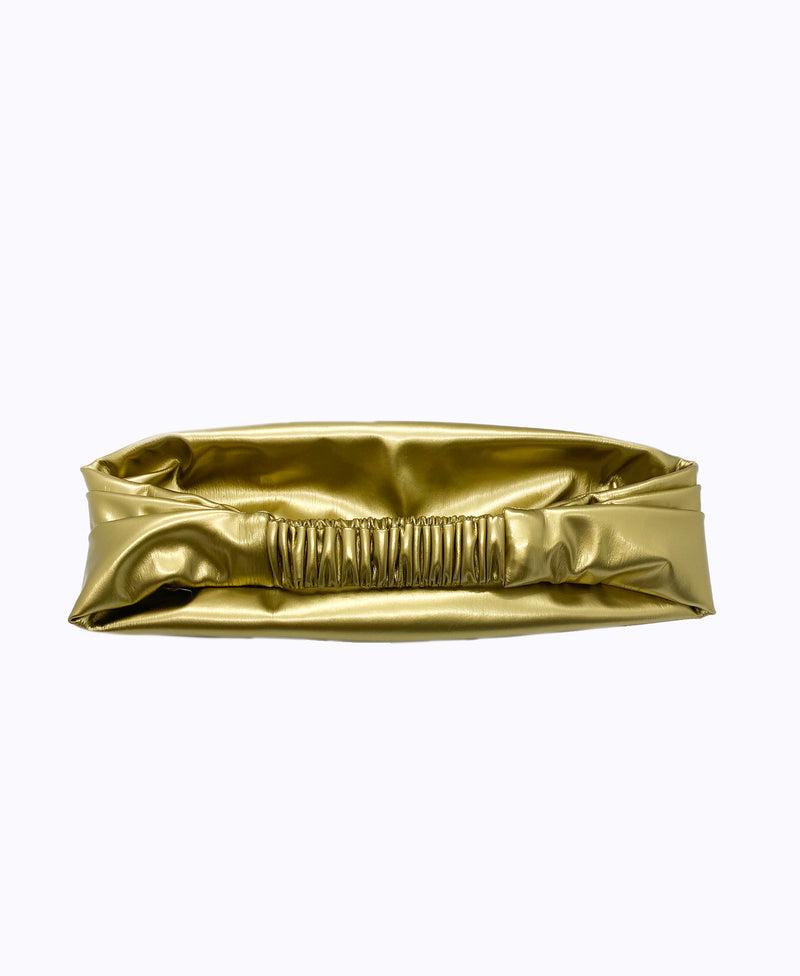 Matte Gold Vegan Leather Headband