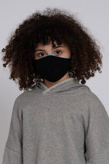 Kids Adjustable Baby Blue Black Soft Reversible Mask