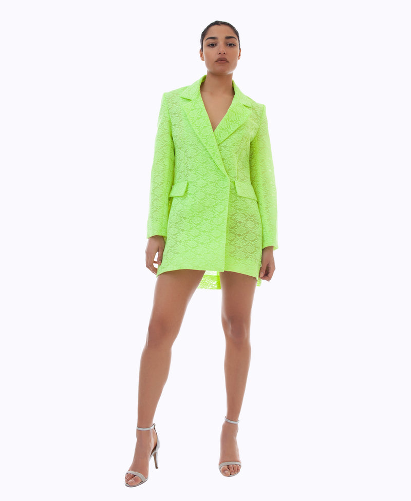 Krypton Neon Lace Coat Dress NARCES Krypton Neon Lace Coat Dress NARCES