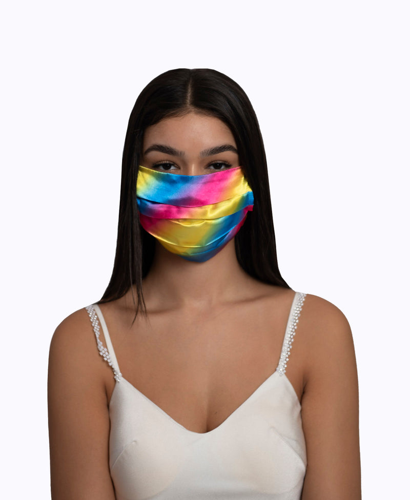 Adjustable Rainbow Satin Super Lightweight Mask