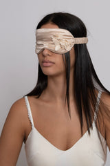 3D Champagne Floral Silk Sleep Eye Masks