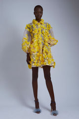 Hinata 3D Floral Coat Dress