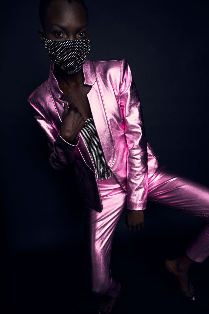 Rockstar Metal Vegan Leather Suit – NARCES - Main Image