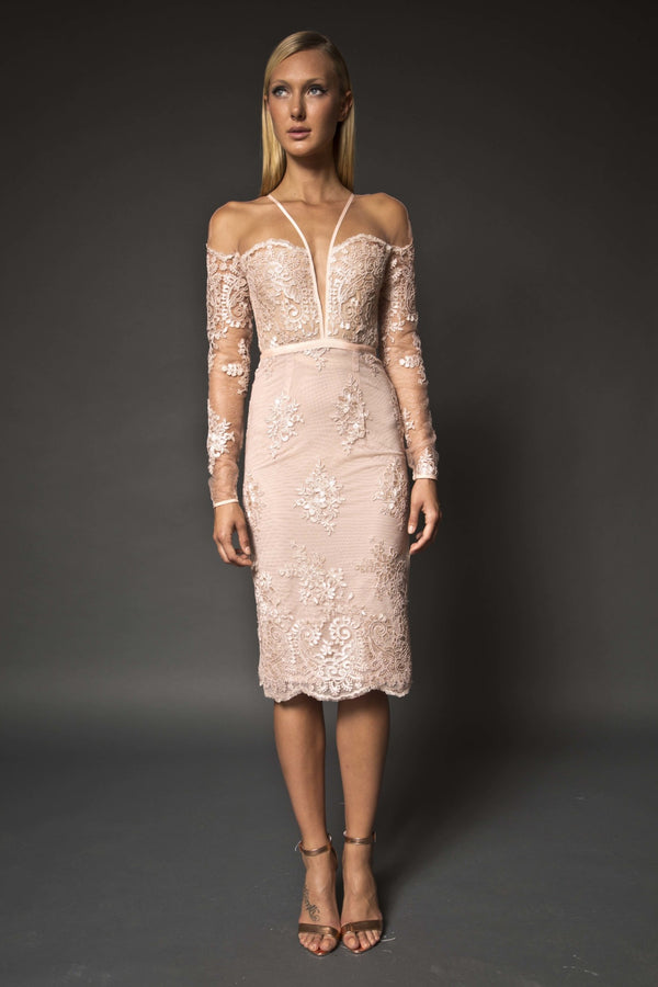 lace embellished dress