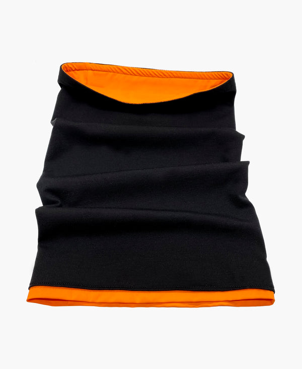 Reversible Orange Black Neck Gaiter