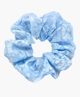 Blue Lace Organza Ultra Scrunchie