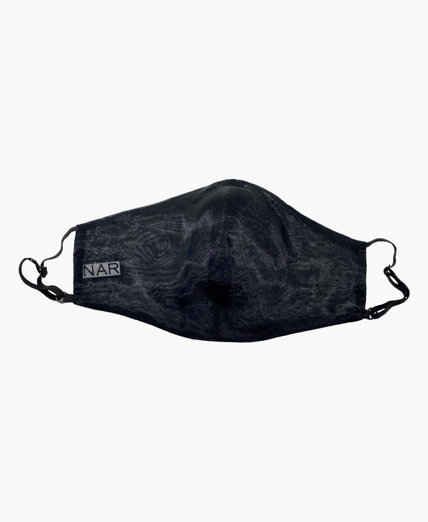 Adjustable Black Organza Super Lightweight Mask
