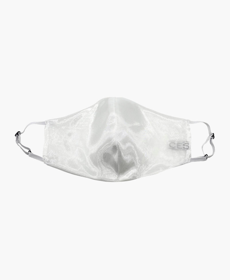 Adjustable White Organza Super Lightweight Mask
