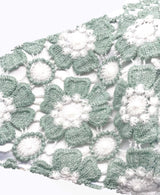 Adjustable Teal Floral Crochet Mask