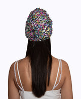 Multicolour Sequin Silk Knot Turban Hat