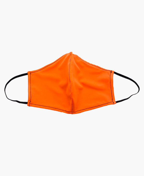 Neon Orange Black Soft Reversible Mask