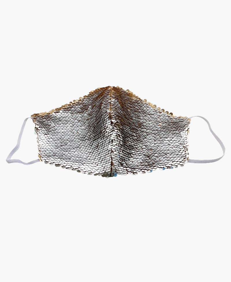 Silver Gold Sequin Mask
